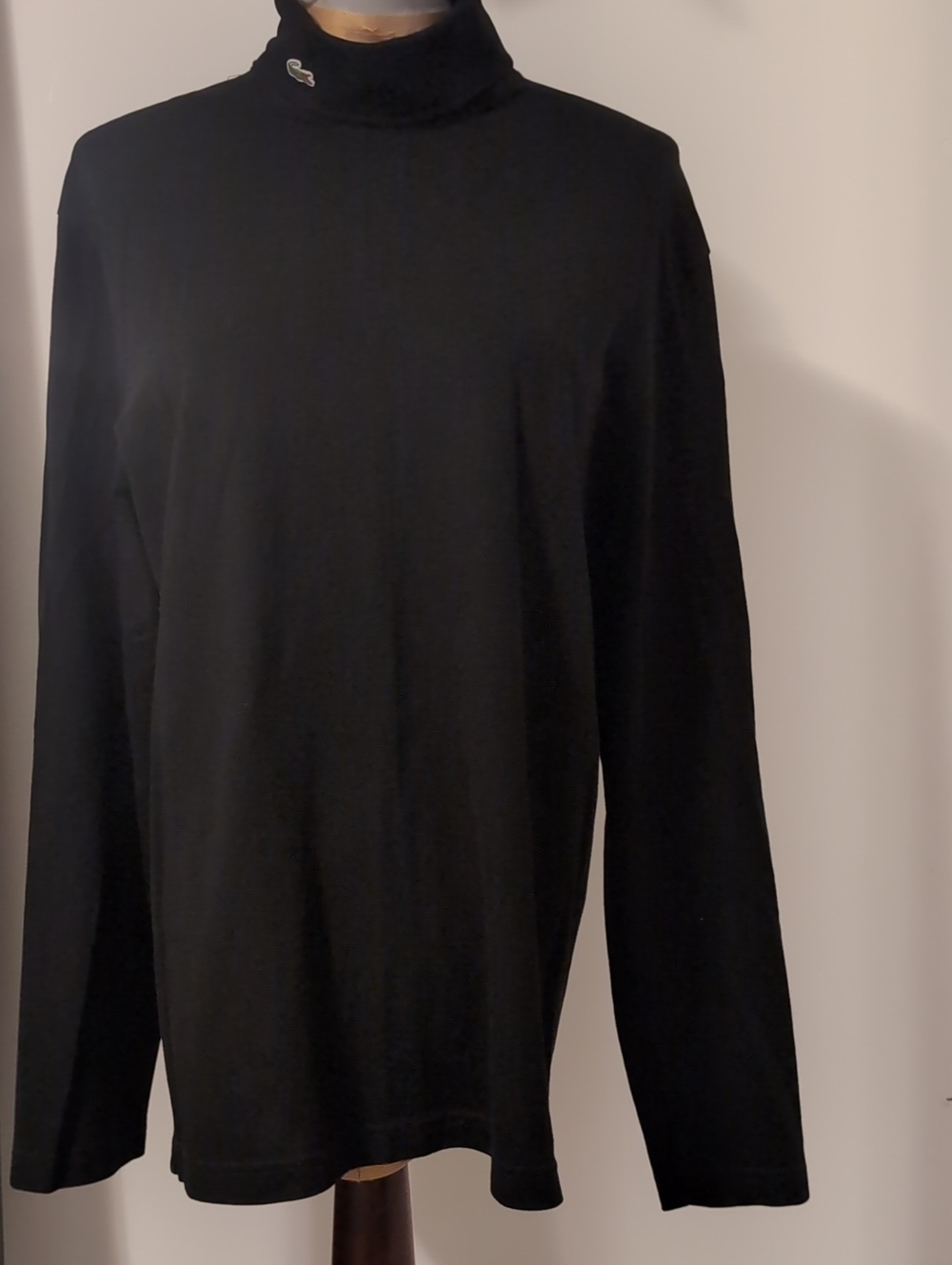 Lacoste Black Long Sleeve Turtle Neck Shirt